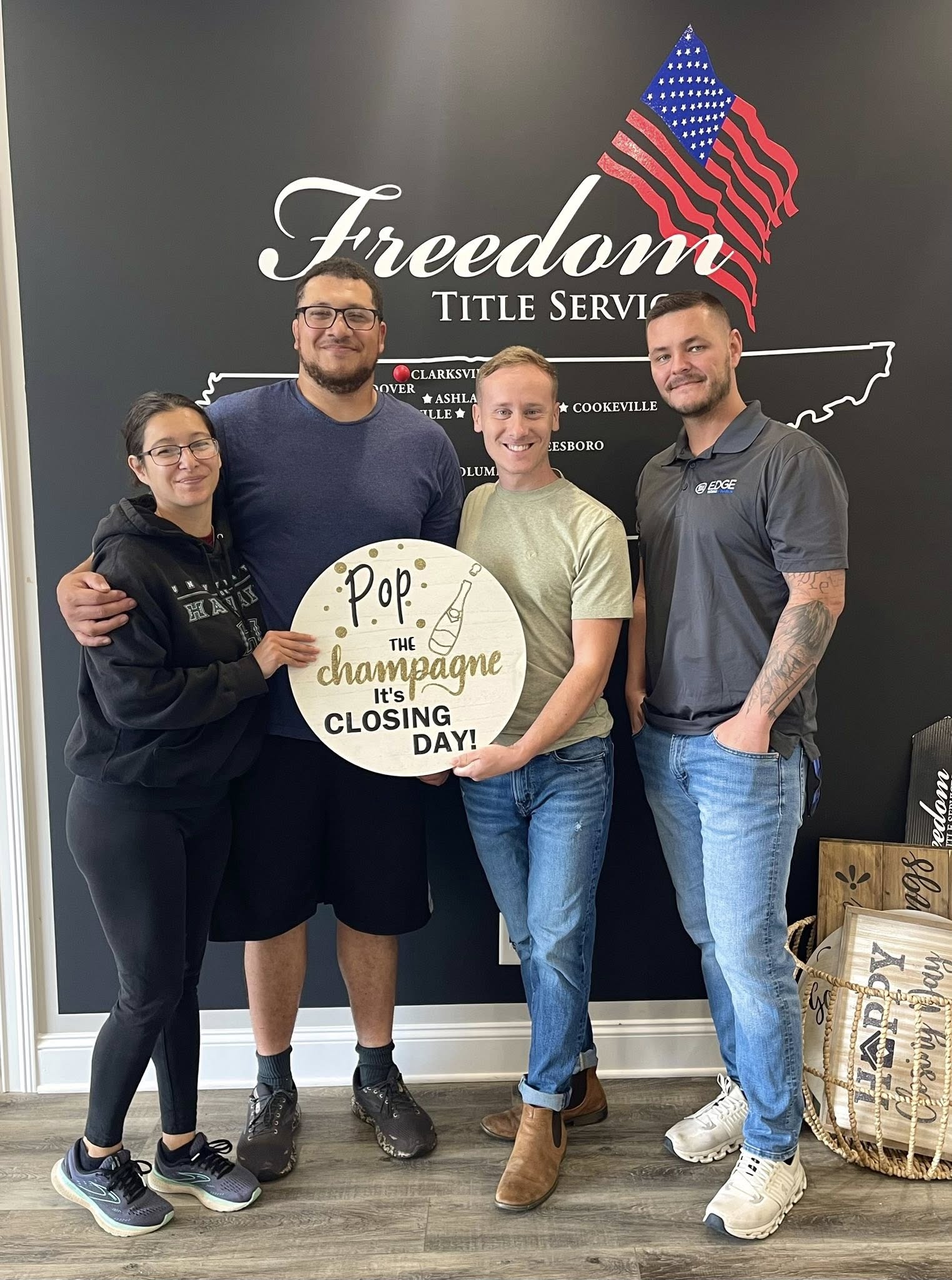 Client celebrating a recent home closing