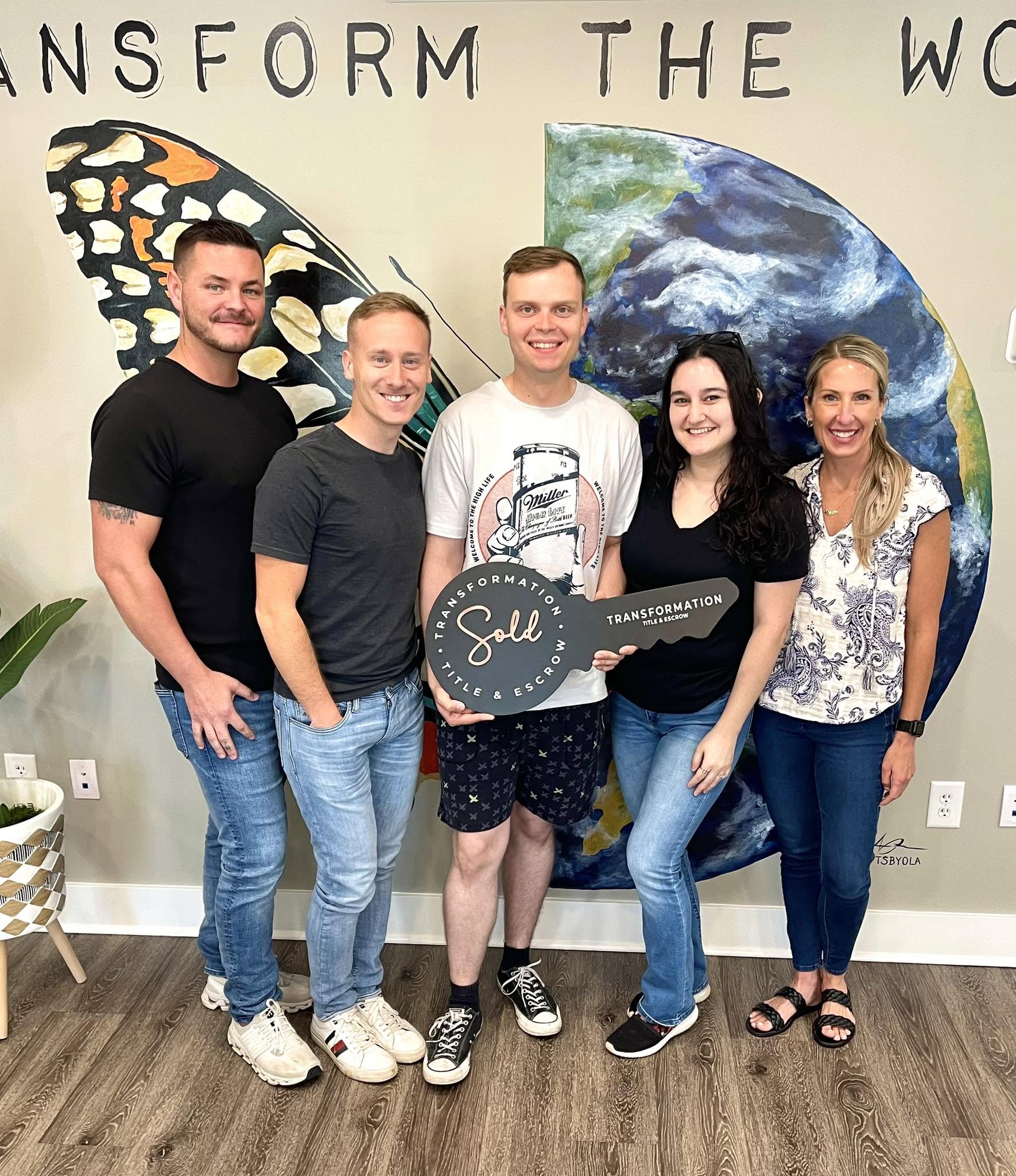Client celebrating a recent home closing