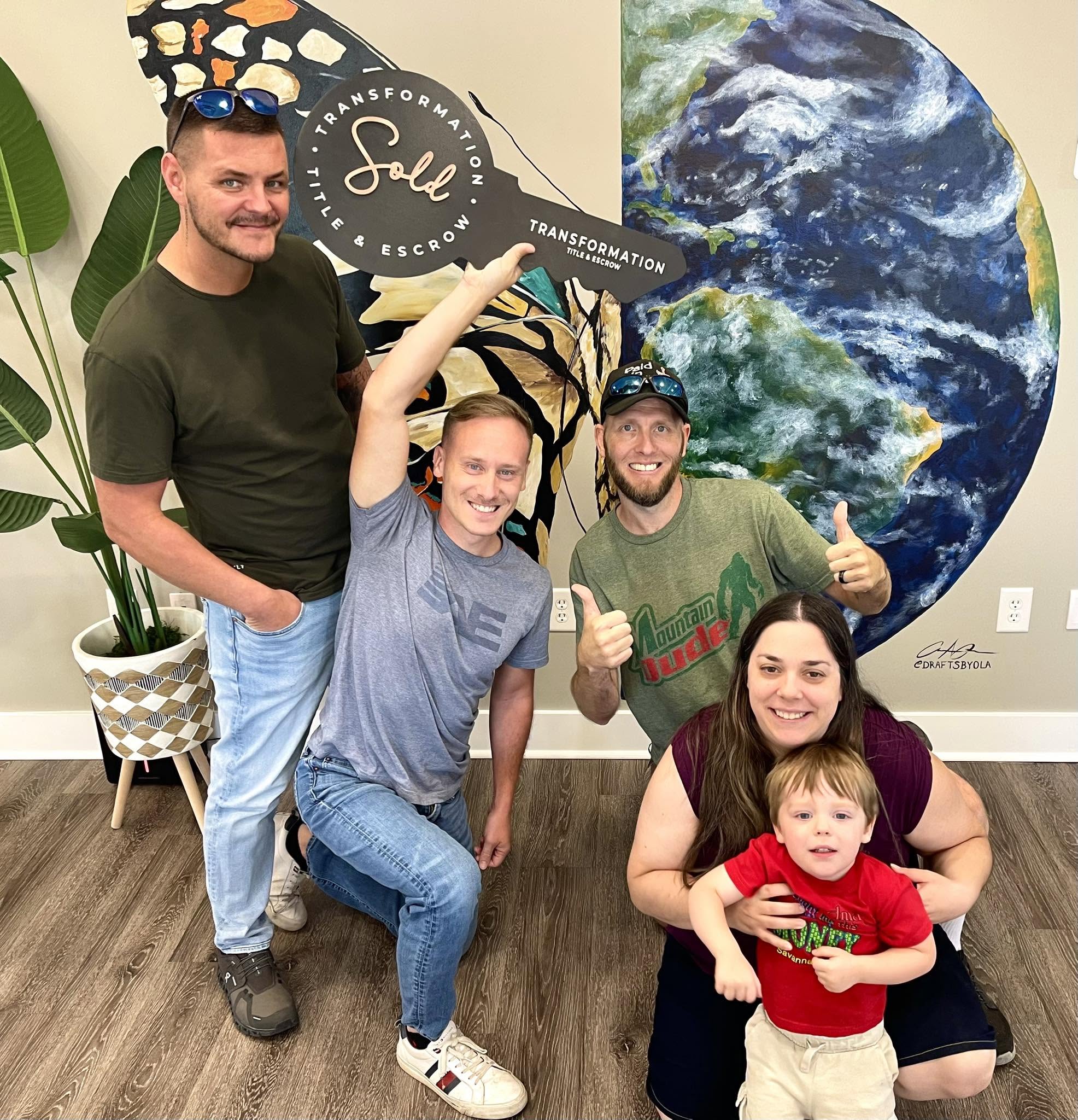 Client celebrating a recent home closing