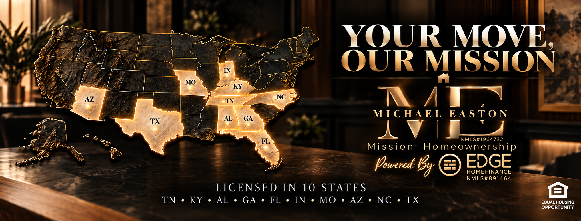 Your Move, Our Mission, Michael Easton is licensed in Tennessee, Kentucky, Alabama, Georgia, Florida, Indiana, Missouri, Arizona, North Carolina, and Texas