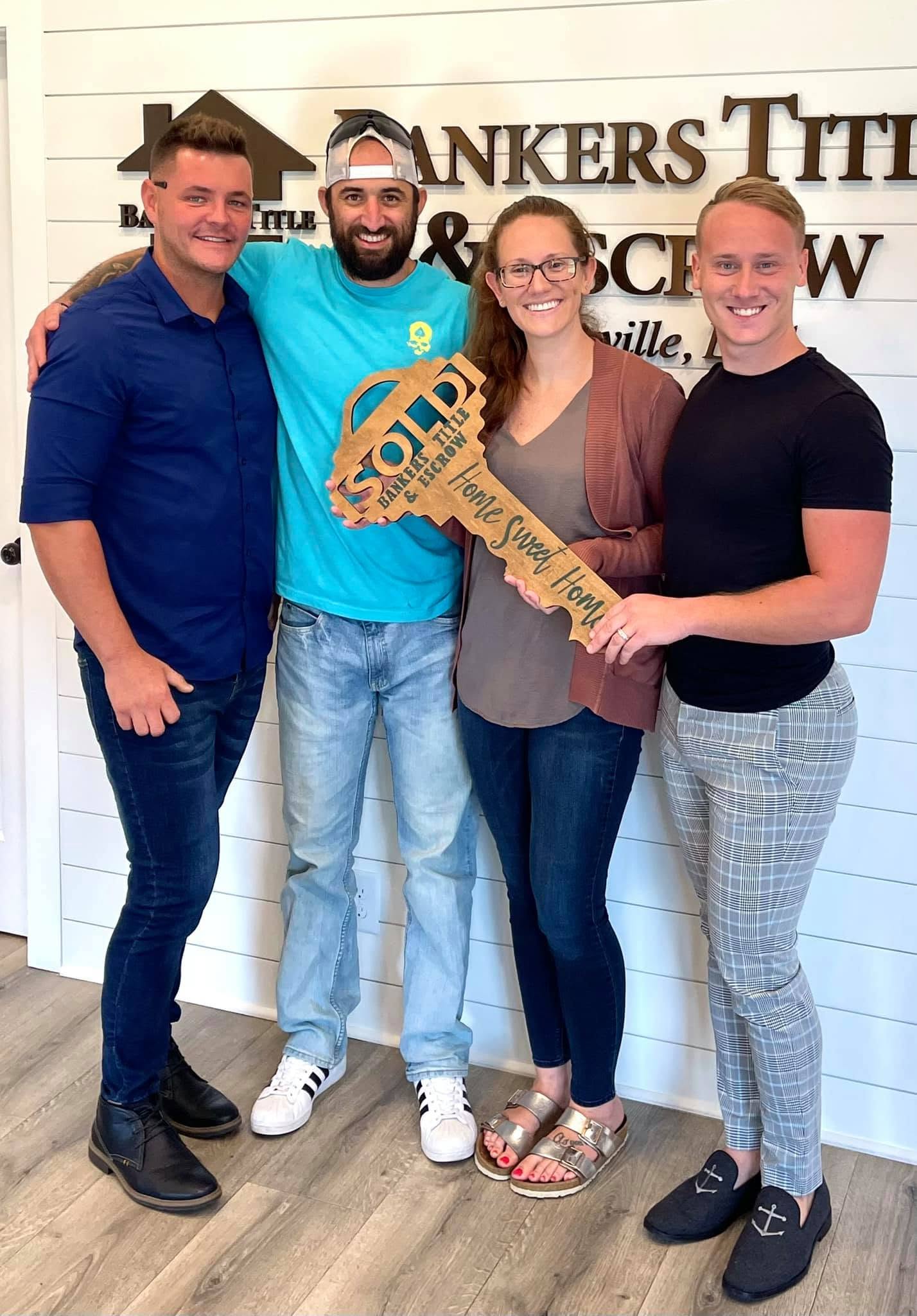 Client celebrating a recent home closing